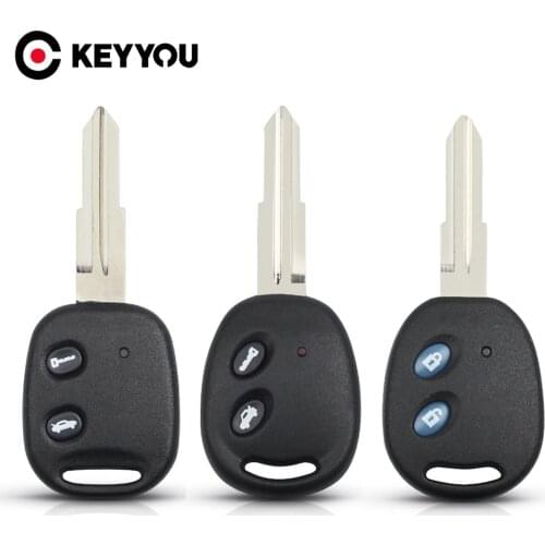 KEYYOU Car Key Case For Chevrolet LOVA Sail Epica Lechi Spark Remote Key 2 Buttons Uncut Blank Left/Right Blade Key Shell