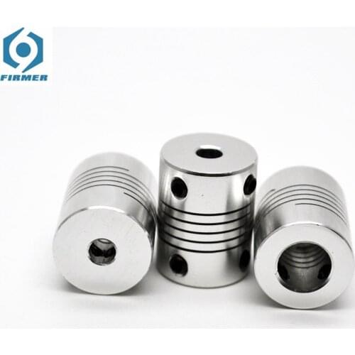 D19xL25 Aluminium Flexible Jaw Shaft Coupling 5 8 6.35mm 7mm 8mm 10mm CNC Stepper Motor Coupler Encoders Engraving Machine