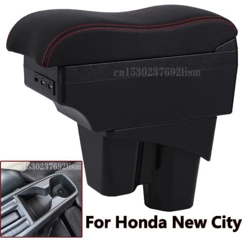 For Honda New City armrest box Universal Car Central Armrest Storage Box cup holder ashtray modification accessories