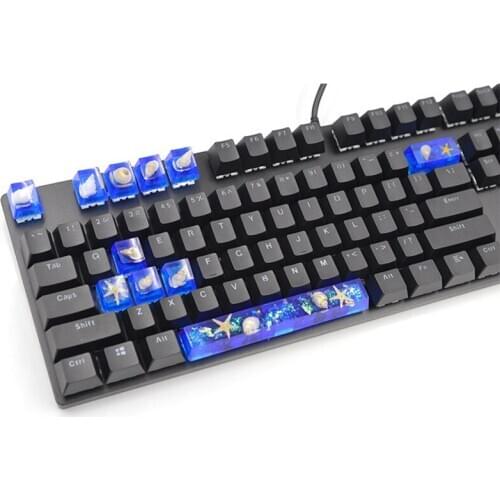 Epoxy Silicone Keycap Mold Marine Life Decoration Craft DIY Cat Claw Keyboard Cover Mold Epoxy Resin Keyboard Decoration Mold