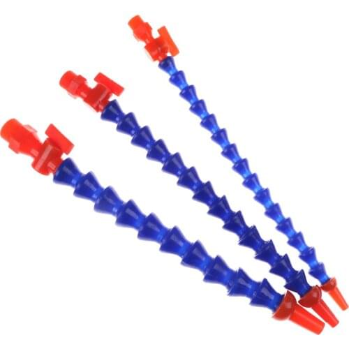 Blue Round Nozzle Water Cooling Flexible Oil Coolant Hoses Plastic 1/4'' 3/8" 1/2" Light Machine Bamboo Oil Coolant Pipes 300mm