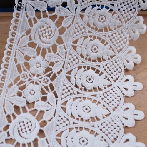 HWARM 5yard 14.5cm Screen Lace Arts Craft Fabric Window Curtains DIY Handmade Wedding Ribbon With Beads Women Skirt Accessories