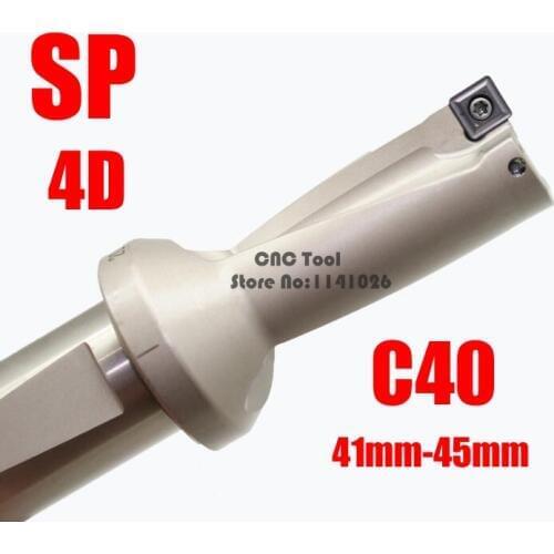 WC SP C40 4D 41 42 43 44 45 mm Indexable Insert Drills Metal Drilling Shallow Hole U Drill Type For SP Insert