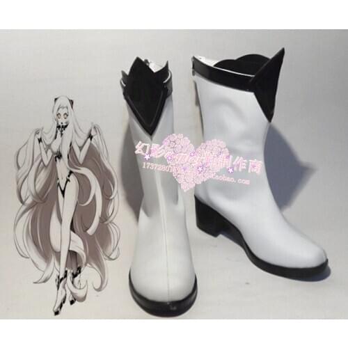 Kantai Collection Lycoris Girls Halloween White Long Cosplay Shoes Boots H016
