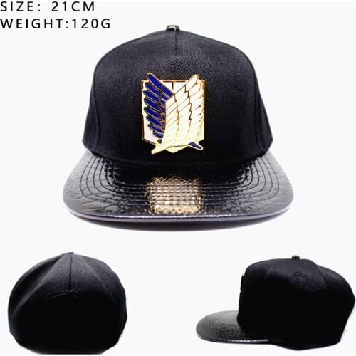 Attack on Titan Casual Snapback Baseball Hats Adult Canvas Boys Girls Trucker Sun Hat Hip Hop Cap Adjustable Cosplay Golf Caps