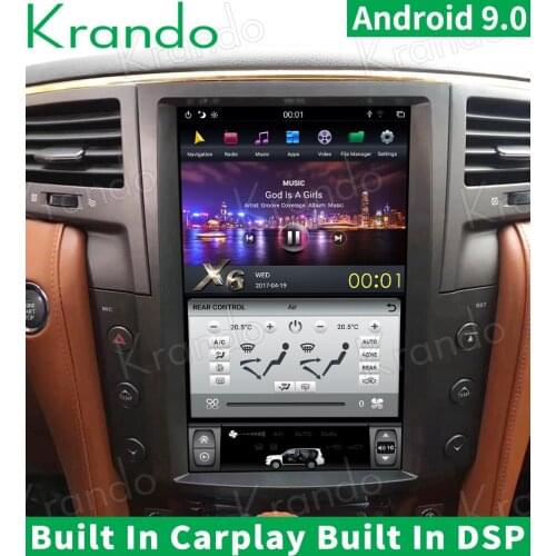Krando Android 9.0 4G 13.6'' Tesla Style Car Radio Player For Lexus LX570 2008-2015 Multimedia GPS Audio Carplay DSP GPS WIFI
