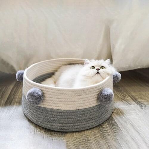 Pet bed for basket house for cats products accessories lit pour chat legowisko dla kota weave cat hammock stuff cama para gato