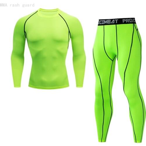 Men Thermal Set Compression Base layer Long Sleeve rashgarda Underwear set Warm Winter First layer Tights Training suits set