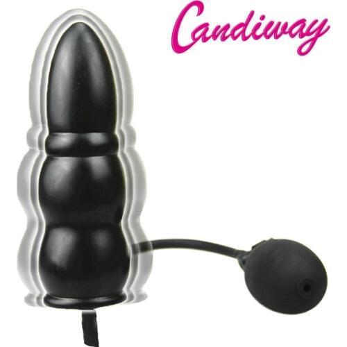 Inflatable Anal Plug Sex Toys for Women Men pump Anus Dilator Adult Products Silicone Expandable Butt Plug Backyard