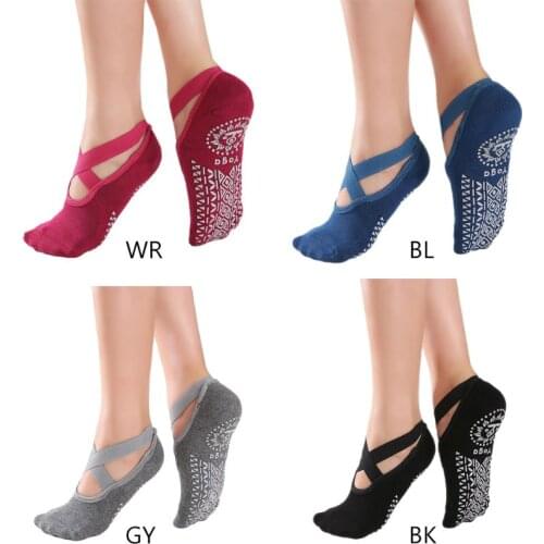 Yoga Socks for Women Non-Slip Grips & Straps Fitness Sport Ballet Pilates Socks