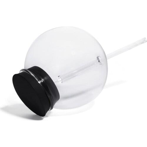 2021 New Cocktail Glass Creative Sphere Shaped Reusable Drinking Straw Cup Wine Juice Gla