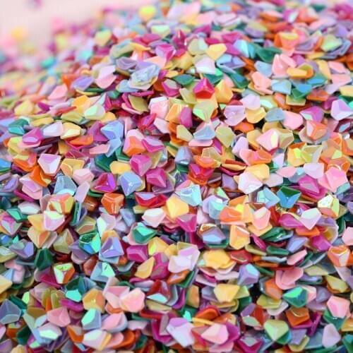New Sequin PVC Flat Bottom Star Heart Shaped Bulk Sequins Sequins Nail Sewing Process DIY Scrapbook Confetti 10/20/50g