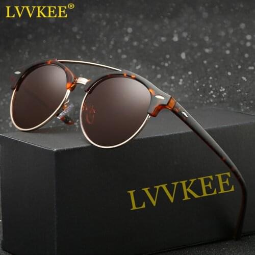 LVVKEE 2020 Latest Styles Half Frame Polarized Sunglasses Women/Men Mirror Classic Sun glasses High Quality UV400 Oculos de sol