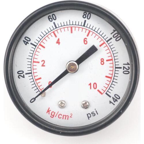 Axial Mount G1/4" 50mm Face Measurement Range 0-140 PSI Air Compressor Pressure Gauge Pneumatic Parts