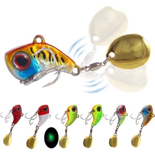 PHAT FISH Spinner Spoon Fishing Lures 9/13/16/22g Rotating Metal VIB Vibration Bait New Jigs Trout Winter Hard Lure Tackle Pesca