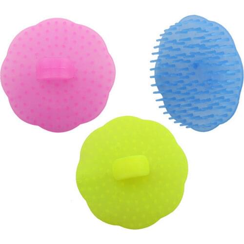 2 Pcs Plastic Hair Wash Brush Comb Transparent Pet Wash Comb Salon Use Hair Cleaning Brush Head Messager Comb In Low Price