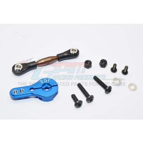 GPM SPRING STEEL ANTI-THREAD TIE ROD WITH ALUMINIUM SERVO HORN FOR 25T SPLINE OUTP For AXIAL YETI SCORE AX90068 RC Upgrade