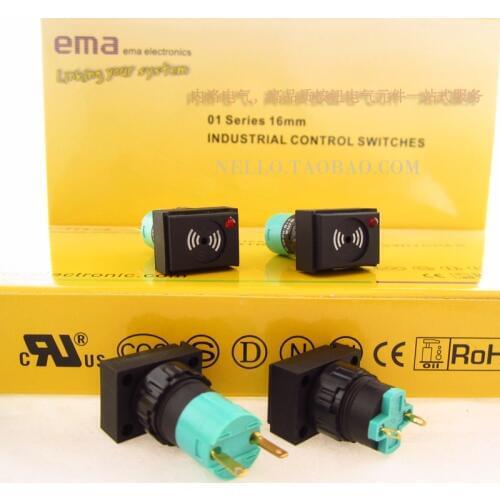 [SA]EMA 16mm illuminated buzzer 01B-RI40.Q / S * 24FR / R Rectangular LED flashes red / red DC24V--5pcs/lot