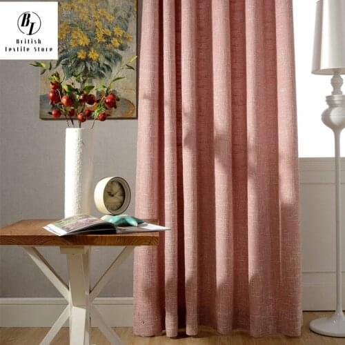 European Style Curtains for Living Room Bedroom Curtains Modern Minimalist Curtains Solid Color Curtains Put Burlap Curtains