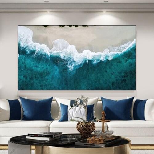 Nordic Beach Landscape Canvas Painting for Living Room Posters and Prints Wall Pictures Modern Minimalist Home Decoration
