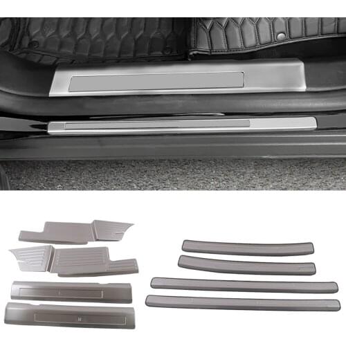 Car Styling 8PCS Stainless Steel Inner & Outer Door Scuff Plate Threshold Cover Trim for Ford Explorer 2020 2021 Accessories