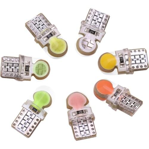 10pcs T10 w5w led 194 168 COB led car Parking Bulb Auto Wedge Clearance Lamp CANBUS Silica Bright White License Light Bulbs led