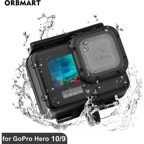ORBMART Waterproof Housing Case for GoPro Hero 9 Black Diving Protective Underwater Cover for Go Pro 9 GoPro9 Hero9 Accessories