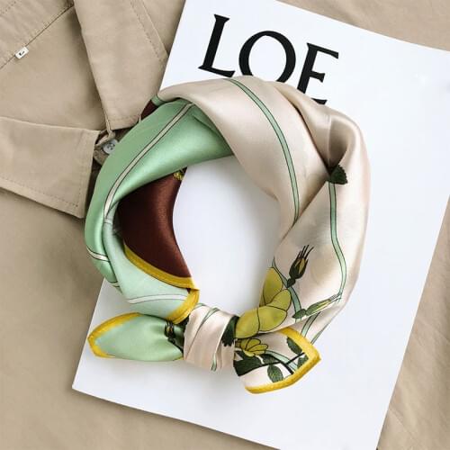 2020 New 100% Natural Satin Real Silk Scarf Women Shawls Wraps Luxury Brand Ladies Foulard Femme Bandana Hijab Pashmina Scarves