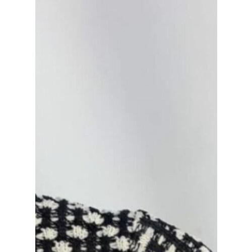 Women Plaid Knitted Mini Dress Contrast Color A-line Silm Short Sleeve Zipper Elastic Waist Dress Spring Summer