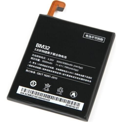 10pcs/lot BM32 Mobile Battery For Xiaomi mi4 battery 3000mah Li-ion Battery Replacement For Xiaomi 4 Mi4 M4 Smart Phone