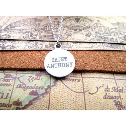 3pcs/lot Fashion stainless steel necklace "SAINT ANTHONY " Charms Pendant necklace Jewelry Gift more style for choosing