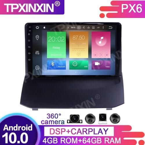 360 Cameras Screen Android 10.0 For Ford Fiesta 2008 2009 2010 2011 2012 2013 2014 2015 2016 Audio Radio Recorder GPS Auto Head