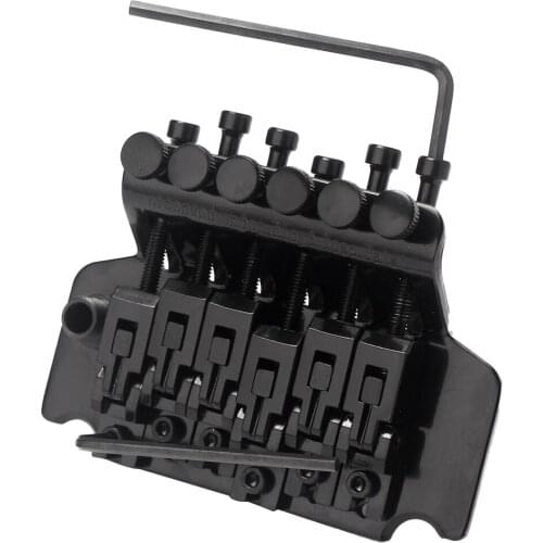 6 String Professional Double Tremolo Bridge for Electric Guitar Part Black