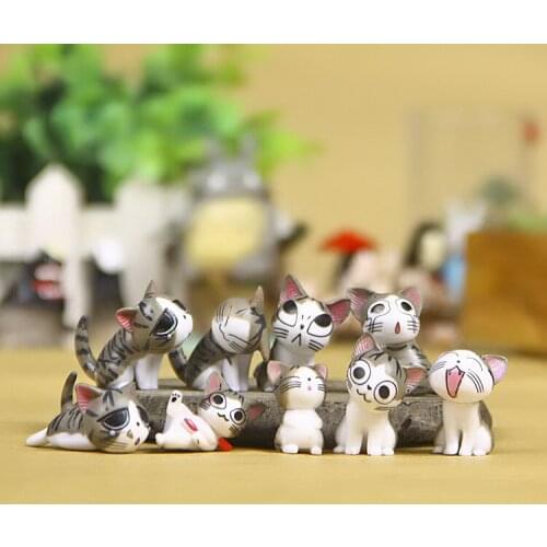 9 Pcs Moss Micro Landscape Decor Cat Doll Eco Bottle Decor Garden Miniatures Miniature Garden Crafts Fairy