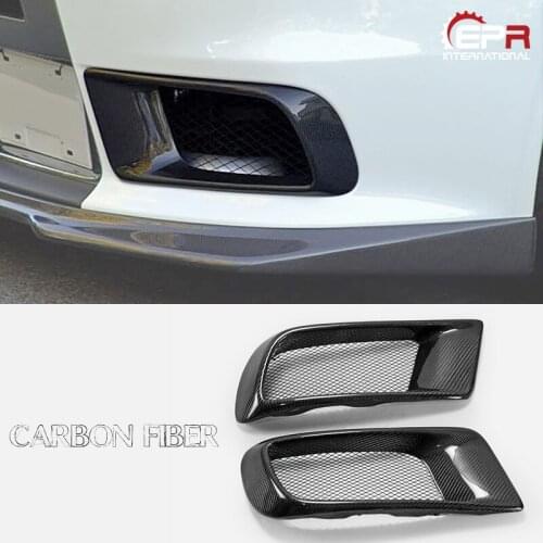 2pcs Car Styling Fit For EVO 10 R-Style Carbon fiber Vent Intake Front Bumper Car Air Vent Duct Car Accessories