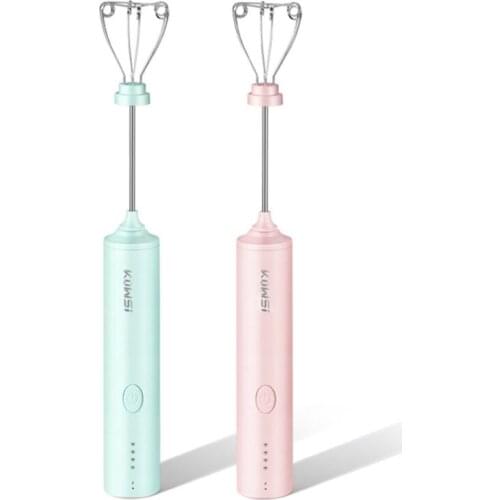 Electric Whisk Mini Hand Blender Blender USB Charging Stainless Steel Blender for Dough Egg Cream Cappuccino Milk Frother