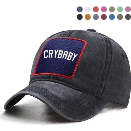 Crybaby Letter Printed Baseball Cap Dad Solid Trucker Snapback Casquette Hat Woman Berets Ponytail Bone Caps Gorras Brand Hats