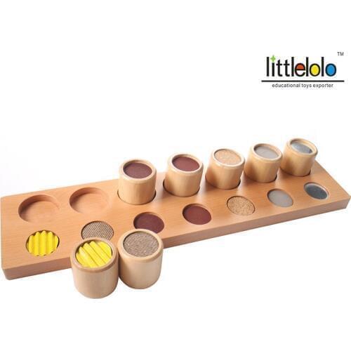 Baby Educational toy montessori sensory training toy touch feeling experience memory maching game set high quality solid wood