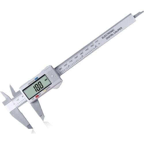 150mm LCD Digital Electronic Carbon Fiber Vernier Caliper Digital Gauge Micrometer Depth Caliper Ruler Measuring Tools
