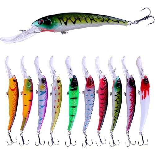 Hengjia 16.5cm 28g Big Minnow Lure Trolling Bait Artificial Wobblers Deep Diving Sea Fishing Tackle Bass Pike Crankbaits