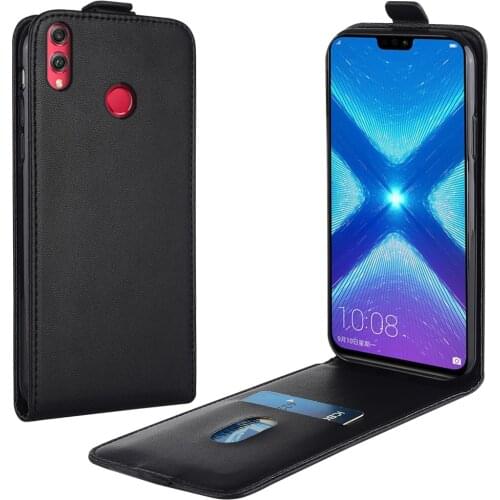 Flip Up and Down Leather Case for Huawei Honor 8X JSN-L21 JSN-L22 JSN-L2 6.5''Vertical Cover for Honor 8X 8x Case Phone Bag