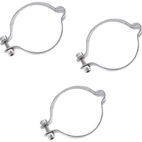 Lot 3Pcs Classic Stainless Steel Vintage Clamp On Top Tube Brake Cable Guide Clip 34.9mm for Brake Cable Housing