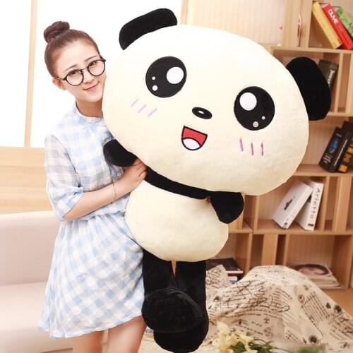 45-90cm Cute Cartoon Panda Plush Toys Smile Panda Pillow Kawaii Stuffed Doll Bed Sleeping Cushion For Kids Girls Birthday Gift