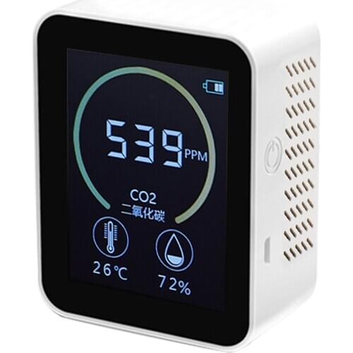 K02 CO2 Meter Air Quality Monitor Detector medidor co2 Multifunctional Temperature Humidity Tester LCD Display with Backlight