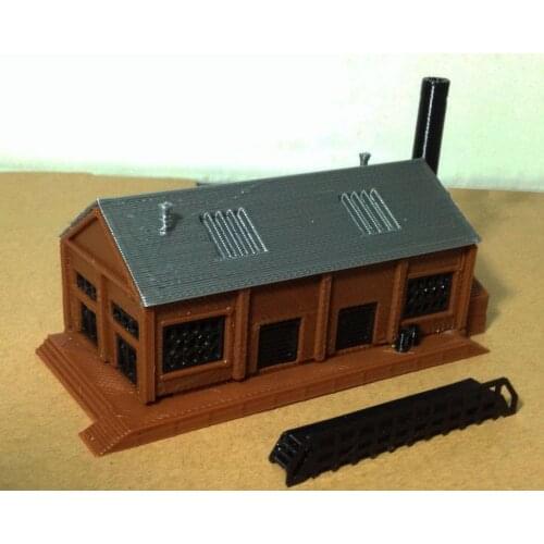 Outland Models Classic Industrial Factory Z Scale 1:220 Train Railway Layout