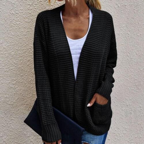 Cold Resistant Fashion Long Sleeves Women Knitted Cardigan Windproof Loose Cardigan Knitted Outerwear