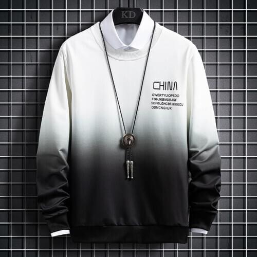 Mens Lightweight Tie Dye Sweater Casual Long Sleeve Pullover Tops Korean luxury Brand Street