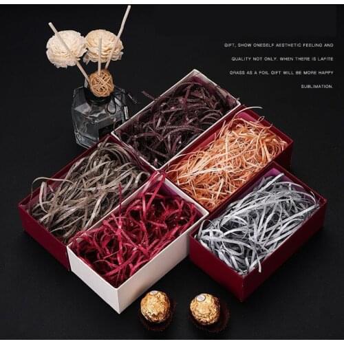 100g Colorful Flashy Shredded Paper Filler Crinkle Raffia Paper Shred Wedding Birthday Party Gift Box DIY Packaging Decoration