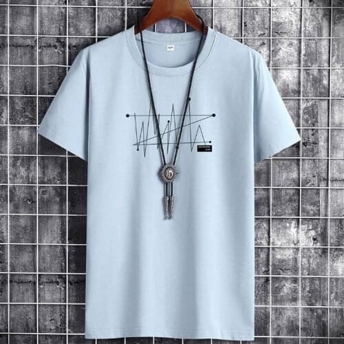 New mens cotton short-sleeved t-shirt trendy youth round neck loose casual plus size top men t shirt t shirts men