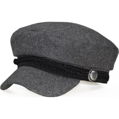 2020 Fashion Winter Hats For Women French Style Wool Baker Boy Hat New Cool Women Baseball Cap Black Visor Hat Gorras Casquette